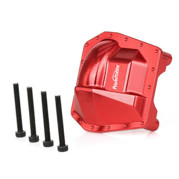 Powerhobby Axial SCX6 Front Rear Aluminum Differential Diff Cover - Red