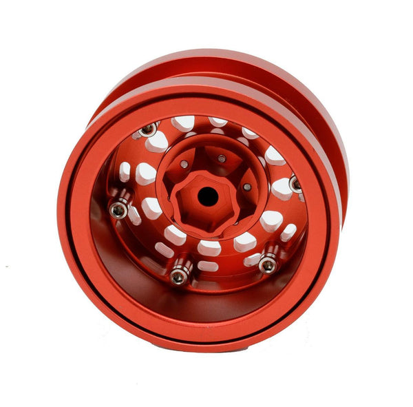 Powerhobby Axial SCX6 2.9” Aluminum Beadlock Wheels Rims Red (4)