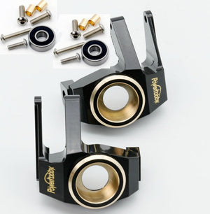 Powerhobby Axial SCX6 Brass Front Knuckle + C CUP Left Right oversized bearing
