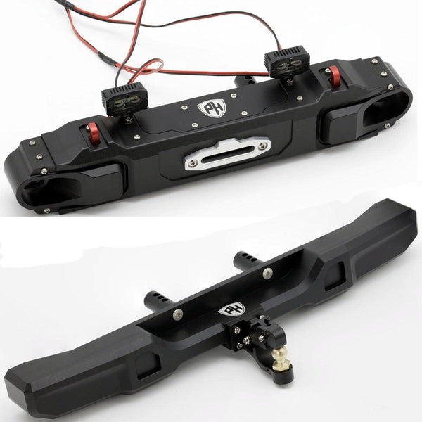 Powerhobby Axial SCX6 Jeep CNC Aluminum Front & Rear Bumpers with Lights