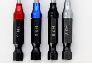 Powerhobby RC Hex Driver 1/4" Power Tool Set Metric 1.5, 2.0, 2.5, 3.0mm
