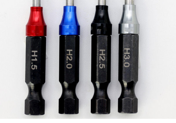 Powerhobby RC Hex Driver 1/4" Power Tool Set Metric 1.5, 2.0, 2.5, 3.0mm
