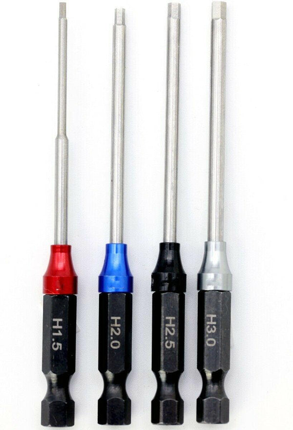 Powerhobby RC Hex Driver 1/4" Power Tool Set Metric 1.5, 2.0, 2.5, 3.0mm