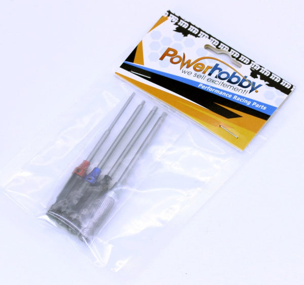 Powerhobby RC Hex Driver 1/4" Power Tool Set Metric 1.5, 2.0, 2.5, 3.0mm
