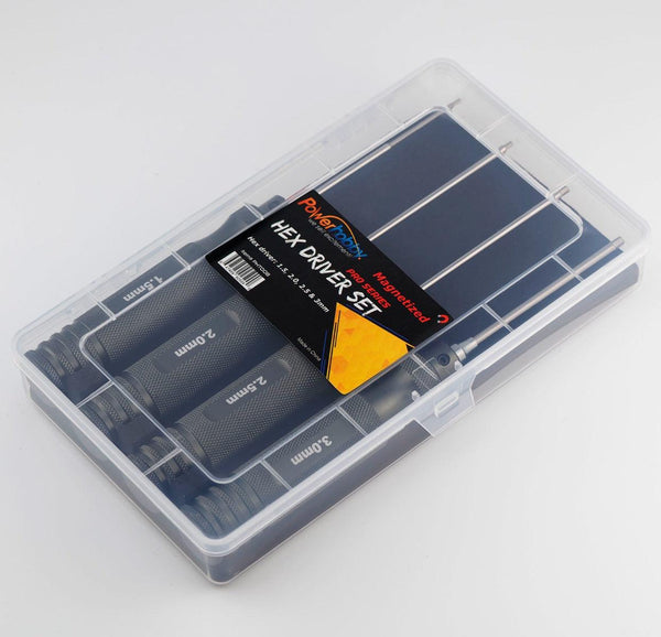 Powerhobby Pro Series Magnetized Hex Tool Set Metric 1.5, 2.0, 2.5, 3.0mm