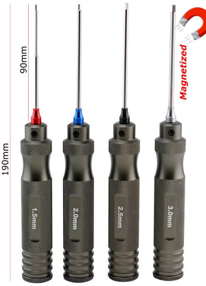 Powerhobby Pro Series Magnetized Hex Tool Set Metric 1.5, 2.0, 2.5, 3.0mm