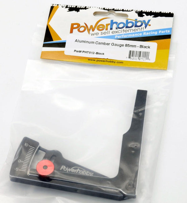 Powerhobby Aluminum Camber Gauge 85mm RC On Road Car Black