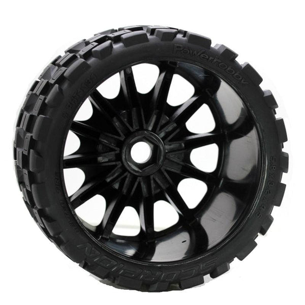 Powerhobby Scorpion Belted Monster Truck Tires / Wheels w 17mm Hex (2) Sport