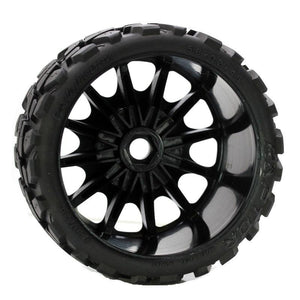 Powerhobby Raptor Belted Monster Truck Tires / Wheels w 17mm Hex (2) Sport