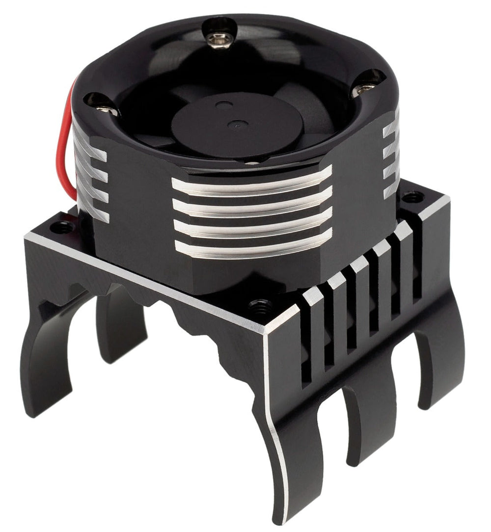 PowerHobby 1/8 Aluminum High Speed LED Lights Cooling Fan Heatsink Mount Black