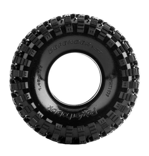 Powerhobby Defender 1.55 Crawler Tires with Dual Stage Soft and Medium Foams — 1.55 Tires