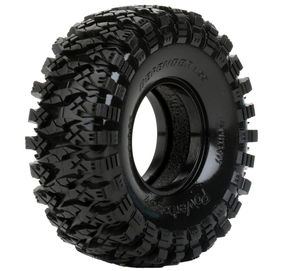 Powerhobby Defender 1.55 Crawler Tires with Dual Stage Soft and Medium Foams — 1.55 Tires