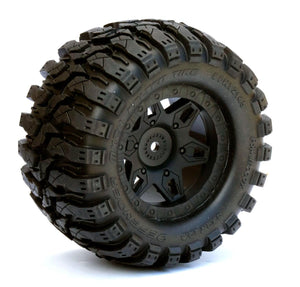 Powerhobby Defender 2.8 Belted All Terrain Tires 12mm 0 Offset Rear FOR Traxxas 2WD