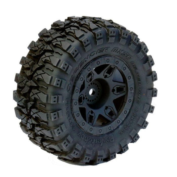 Powerhobby Defender 2.2 BELTED MOUNTED Tires / Wheels (2) 12mm Hex SCT / SC