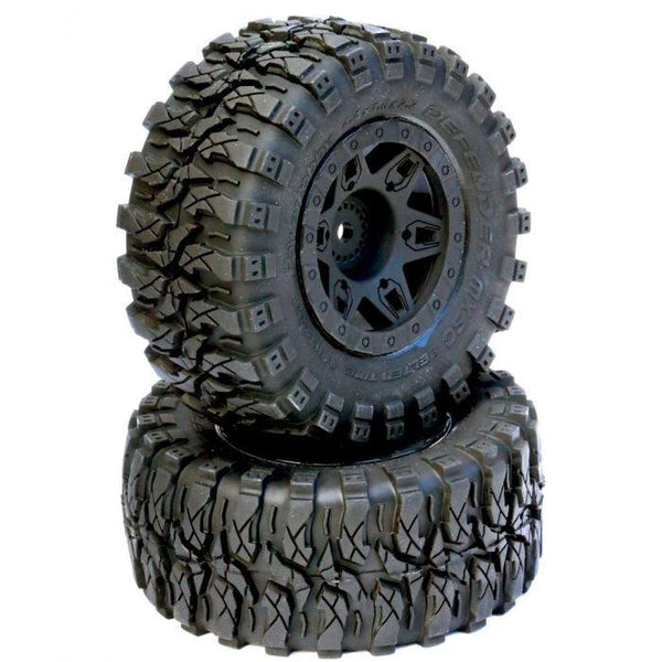 Powerhobby Defender 2.2 BELTED MOUNTED Tires / Wheels (2) 12mm Hex SCT / SC
