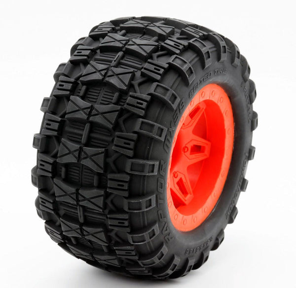 Powerhobby 1/8 Raptor 3.8” Belted All Terrain Tires 17MM Mounted Orange