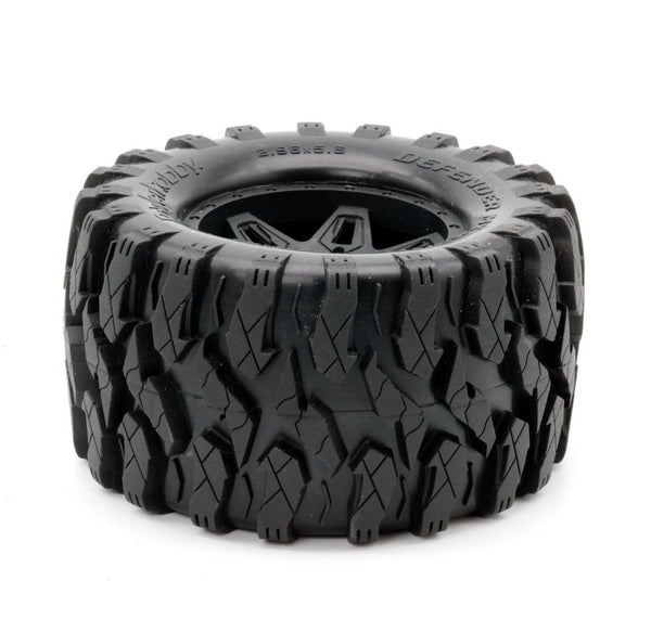 Powerhobby Defender MX Belted All Terrain Tires Mounted 17mm FOR Traxxas Maxx