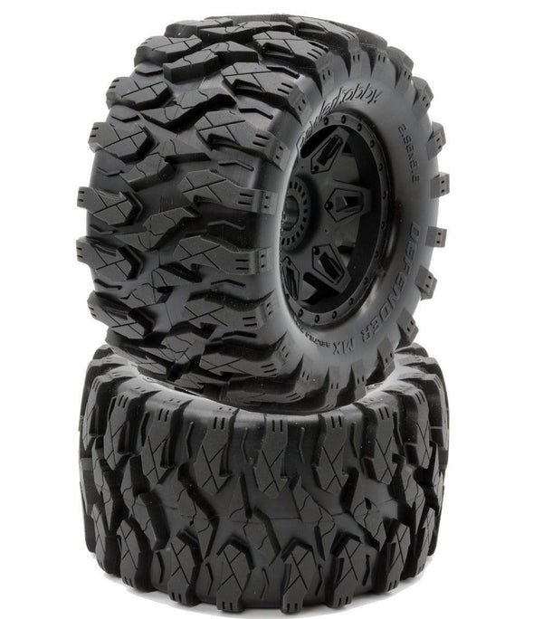 Powerhobby Defender MX Belted All Terrain Tires Mounted 17mm FOR Traxxas Maxx - Echo Six Hobbies