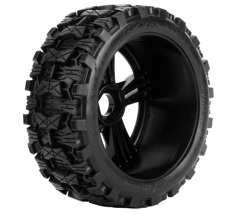Powerhobby Raptor 1/8 Buggy Belted All Terrain Mounted Tires 17MM Claw Wheels