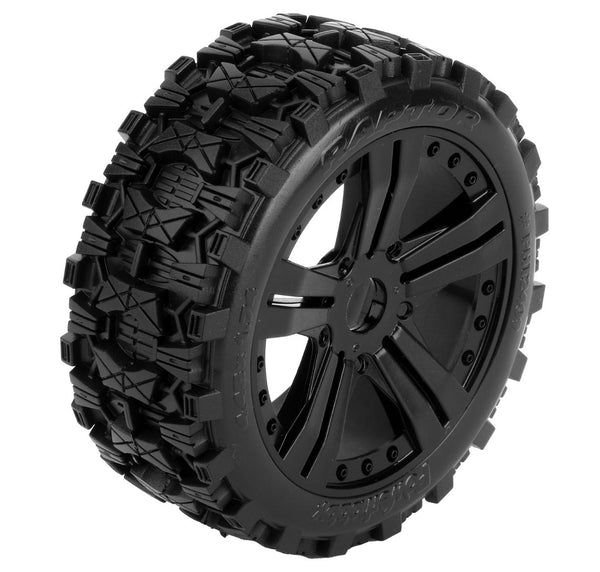 Powerhobby Raptor 1/8 Buggy Belted All Terrain Mounted Tires 17MM Claw Wheels