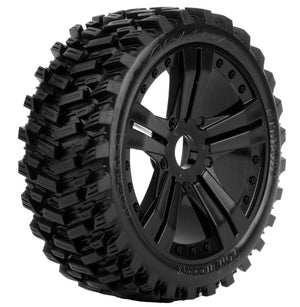 Powerhobby Armor 1/8 Buggy Belted All Terrain Mounted Tires 17MM Claw Wheels