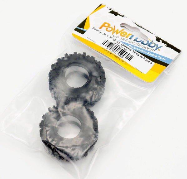 Powerhobby Swamp 24 1.0” Micro Crawler Tires 1/24 Axial SCX24 C10 Jeep Betty