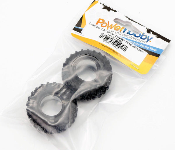 Powerhobby Defender 1.0” Micro Crawler Tires 1/24 Axial SCX24