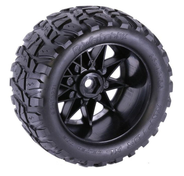 Powerhobby Raptor XL Belted Tires / Wheels (2) FOR Traxxas X-Maxx XRT
