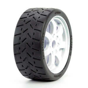 Powerhobby 1/8 Gripper 42/100 Belted Mounted Tires 17mm White Wheels