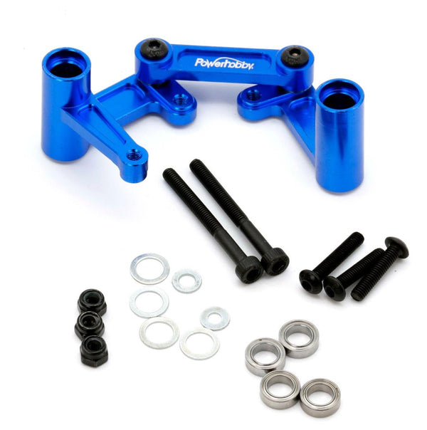 Powerhobby Aluminum Steering Bellcrank Draglink FOR Traxxas Slash Ruster Bandit BLUE