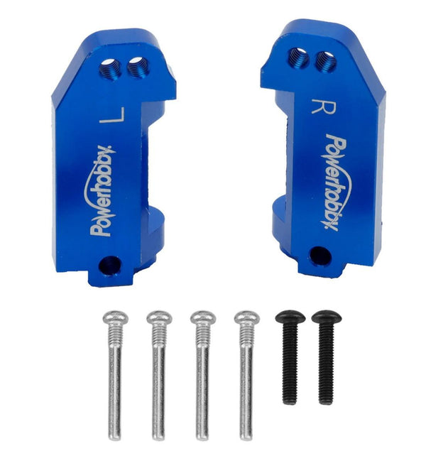 Powerhobby Aluminum Caster Blocks FOR Traxxas Slash Rustler Bandit Stampede Blue