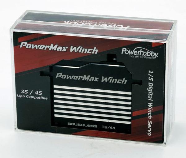 Powerhobby POWERMAX WINCH 1/5 High Torque Speed + Axial SCX6 Front Bumper Mount