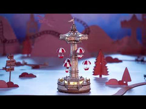 ROKR Parachute Tower DIY Music Box 3D Wooden Puzzle EA01