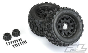 Pro-Line 10127-10 Badlands MX38 3.8" All Terrain Tires Mounted For 17mm MT