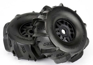 Pro-Line 1/7 Dumont Paddle F/R Tires Pre-Mounted 17mm (2) Black Arrma Mojave