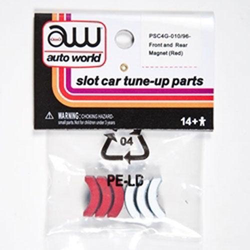 Auto World 4Gear Chassis Tuneup Parts Front/Rear Magnet 6pc Ho Slot Car