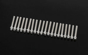 Miniature Scale Hex Bolts (M2 x 12mm) (Silver)