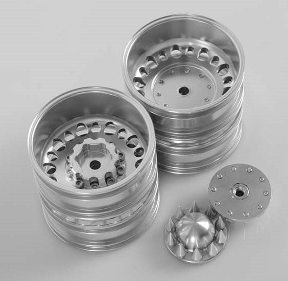 RC4WD Chaos Semi Truck Rear Wheels w/ Spiked Caps