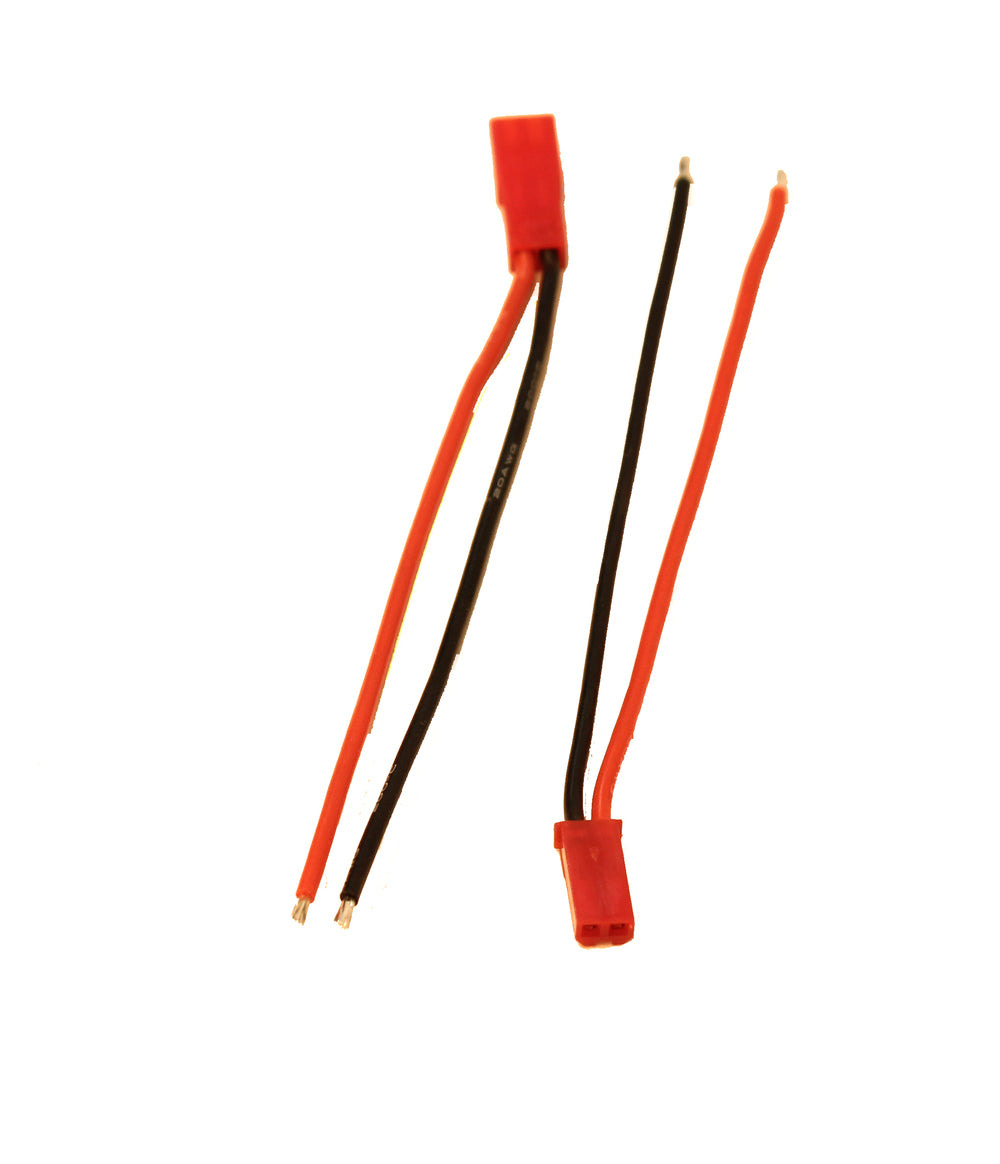 Racers Edge JST M/F connector with 100mm wire (pr.)