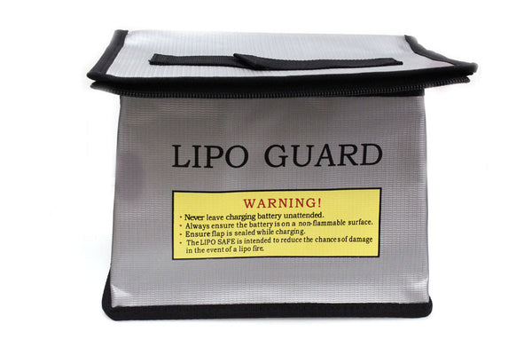Racers Edge Lipo Battery Charging Safety Bag 215x145x165mm with Zipper