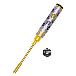 Racers Edge 4mm Nut Driver Gold Ink Honeycomb Handle w/ Titanium