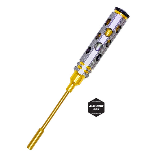 Racers Edge 4mm Nut Driver Gold Ink Honeycomb Handle w/ Titanium