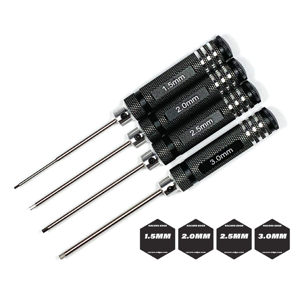 Racers Edge Metric High Speed Steel Hex Driver Set w/ Black Handles