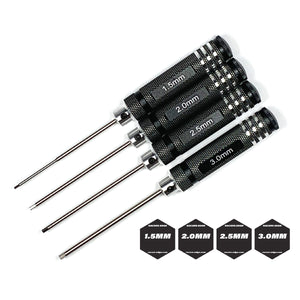 Racers Edge Metric High Speed Steel Hex Driver Set w/ Black Handles