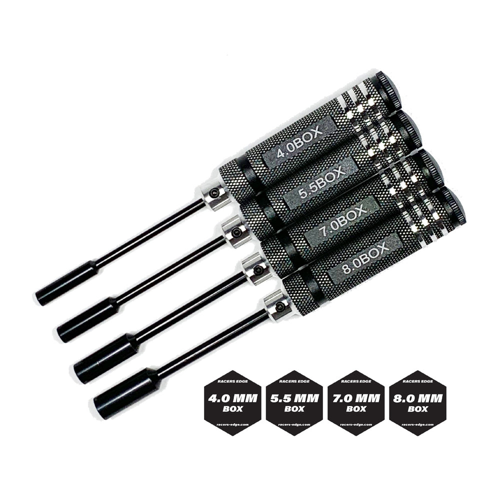 Racers Edge Metric Nut Driver Set w/ Black Handles (4pc)
