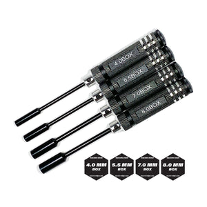 Racers Edge Metric Nut Driver Set w/ Black Handles (4pc)