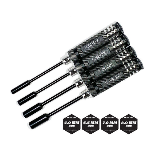 Racers Edge Metric Nut Driver Set w/ Black Handles (4pc)