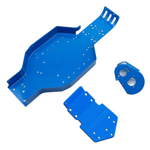 Racers Edge Authentic RC10T Chassis - Powdercoated in Retro Blue