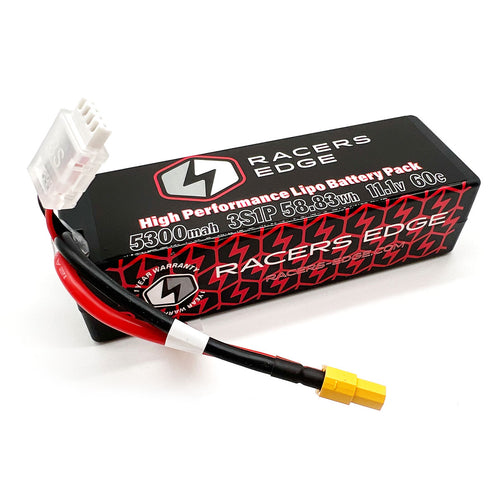Racers Edge 5300mAh 3S 11.1V 60C Hard Case Lipo Battery w/ XT60 Connector
