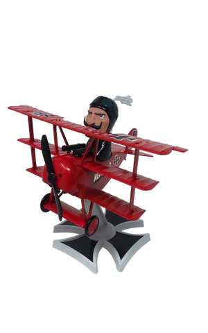 Red Baron Fokker Triplane Snap Caricature (7.5 Inches Tall) (Battery Required, Not Included) Plastic Model Kit